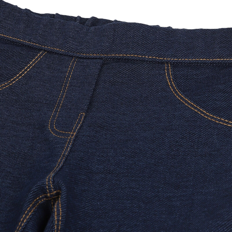 Girls Medium Blue Solid Jeans image number 2